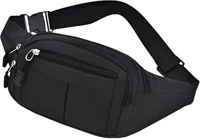 Worldstar fanny pack bum travel passport holder chest phone money holder waist bag fanny pack bum bag for Men & women waist bag fanny pack Suitable for Travel(Black)