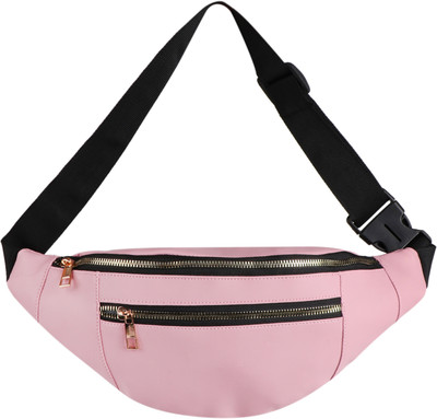 Nice Purse Classic Chest Crossbody Fanny Pack | Waist Pouch | Bum Bags (W.B-008-Pink) Waist bag(Pink)