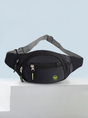World Speed Casual Waterproof Fanny Pack Belt for Travelling Unisex Waist bag(Black)