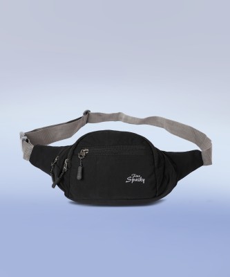 Finespaiky MTRSNG1103 Stylish Real Waist Bag Elegant Style Travel Pouch Passport Holder(Black, Grey)