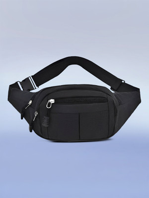 Classic Carryalls fanny pack bum travel passport holder chest phone money holder waist bag(Black)