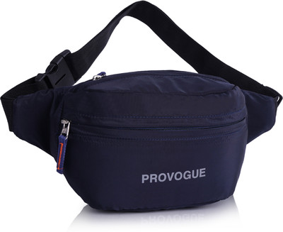 PROVOGUE Travel Handy Hiking Zip Pouch Money Phone Belt Bag with Adjustable Strap Waist Bag(Blue)