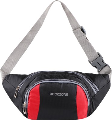 ROCKZONE Stylish Chest Crossbody Travel Bags Fanny Pack | Waist Pouch |Bum Bags (W.B-005) Waist Bag(Black, Red)