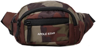 Apolestar Polyester (Camo) Waist Bag for Men & Women, Slim Fanny Pack Casual Shoulder bag Adjustable Strap for Walking, Hiking Hold Phones, Keys, Army Print,(Khaki)