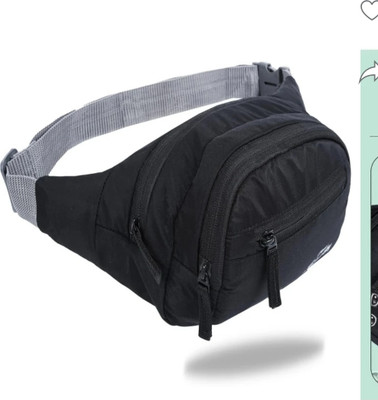 Finespaiky BBMKJ 04 Fanny Pack for Men Women Waterproof(Black, Grey)