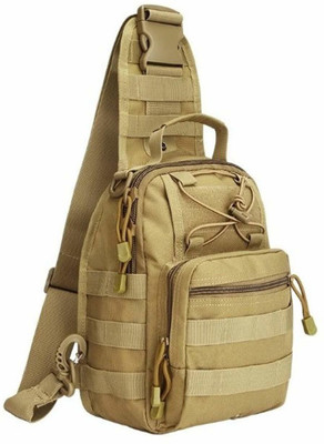 SUKHAD Tactical Sling Chest Pack Hiking Daypack Backpack Shoulder Chest Bag(Brown)
