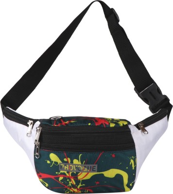 PROVOGUE MultiGreen/White Waist Bag,Chest Bag,Fanny Bag,Fanny Pack M10 WAIST BAG(Multicolor, White)