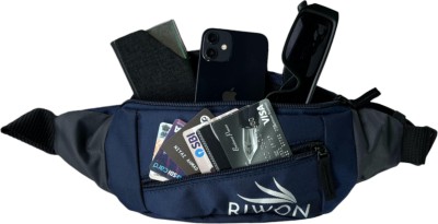 Riwon N109_Waist Bag for Men Women Travel Pouch(Black)