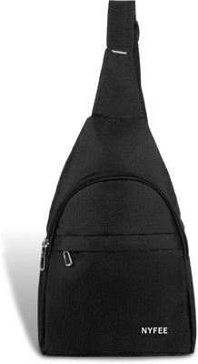 Nyfee Pure Luxury Stylish Classic Chest Crossbody Travel Bags Men Women Waterproof Fanny Pack | Waist Pouch | Bum Bags(Black)
