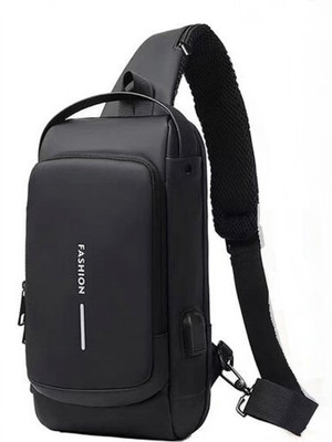 soom mart Anti theft Crossbody Sling bag(Black)
