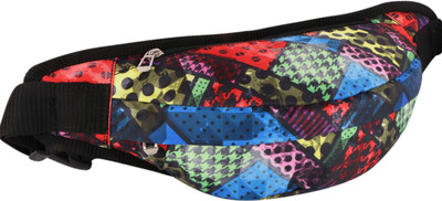 Nice Purse 3-Zip Fancy travel waist bag multicolor barfi cut03 Waist bag(Multicolor)