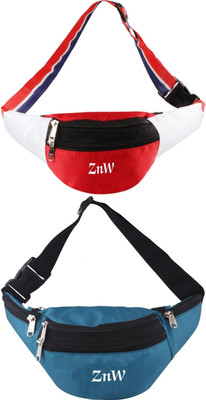 ZnW Stylish new design unique waist bag Waist bag(Red, White, Green, Green)