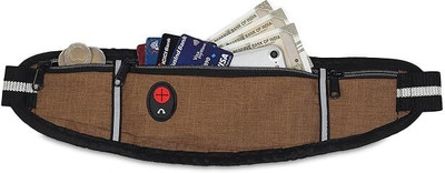 DOUBLE R BAGS Unisex Waist Bag with Adjustable Belt for Travel, Running & Hiking Pack of 1 Waist Bag(Beige)