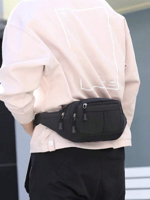 Classic Carryalls Waist Bag side bag fanny pack bum bag for Men & women waist bag fanny pack Suitable for Travel(Black)