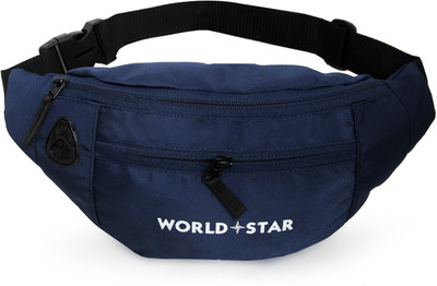 Worldstar Handy Hiking Zip Pouch Document Money Phone Belt Sport Bag Waist Bag for Men Women,Stylish Chest,Fanny Pouch,Belt Sport Bag Hiking,Trekking(Blue)