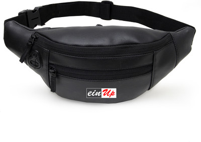 einup waist bag Elegant Style Travel Pouch Passport Holder with Adjustable Strap(Black)