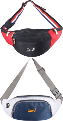 ZnW Stylish new design unique waist bag Waist bag(Red, Black, Blue, White, Blue, White)