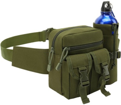 CarryTrip Tactical Camping Waist Pack Oxford Fabric Hip Belt Bag Pouch Water Bottle Holder Tactical Waist Bag(Green)
