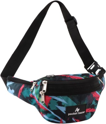 StoreXonline Waist Pack Travel Handy Hiking Zip Pouch Document Money Phone Belt Sport Bag Cross Body Waist/Chest Bag(Purple, Black, Blue)