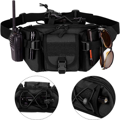 Dcrab waist bag Fanny Pack Travel Bags Trekking Bag Waist Bag Outdoor_AS16 waist bag Fanny Pack Travel Bags Trekking Bag Waist Bag Outdoor_AS16(Black)