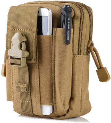 TOURTIER Multi Utility Tactical Waist Bag Molle Pouch Mobile Case Holder Polyester Travel Sports Bag Waist Bag(Brown)