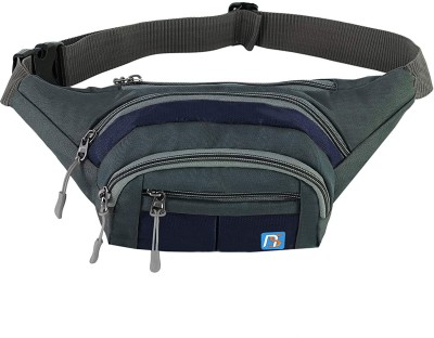 STORITE Fanny Travel Handy Hiking Zip Pouch Money Phone Belt Bag with Adjustable Strap Waist Bag(Blue, Grey)