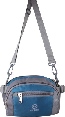 Nice Purse waist bag-05 WAIST BAG(Grey, Blue)