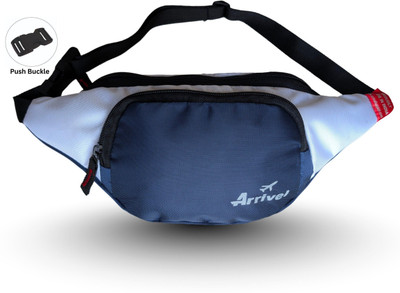 Arrivel Waist Bag For Travel , Fanny Pouch, Stylish Chest Bag, Adjustable Strap Waist Bag(Blue, White)
