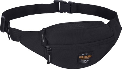 WILDHORN Waist Bags for Men Women Waist Bag(Black)