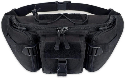 Nixu actical Military Waist Fanny Bag Hip Pack Bag A9 WAIST BAG(Black)