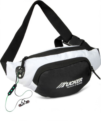 Tucker for Men Women, Stylish Chest, Fanny Pouch, Belt Sport Waist Bag(Black, White)