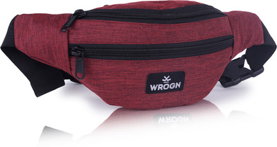 WROGN Travel X Fanny Pack, Multi-Purpose Waist Bag, Daily Commuting Chest Bag Waist Bag(Maroon)