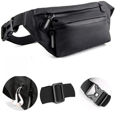 SMART SEWINGERS Black Waist Bag Waist Pouch Waist Belt Chest Pouch(Black)