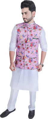 rayie collection Floral Print Men Waistcoat