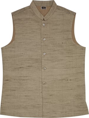 AL HIND HANDLOOM Self Design Men Waistcoat