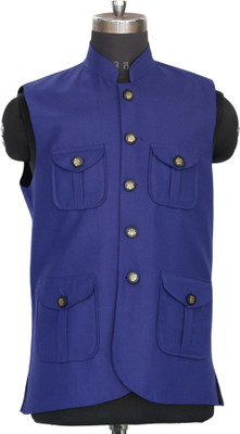 gargian master cut Sleeveless Solid Men Jacket