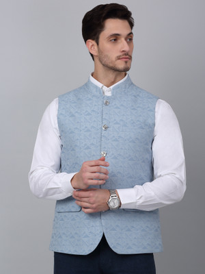 CANTABIL Sleeveless Self Design Men Jacket