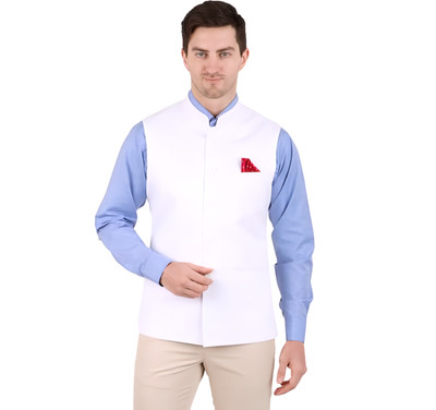 Mmore Solid Men Waistcoat