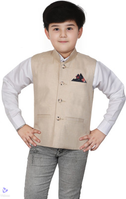 Qitty Solid Boys Waistcoat