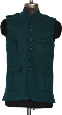 gargian master cut Sleeveless Solid Men Jacket