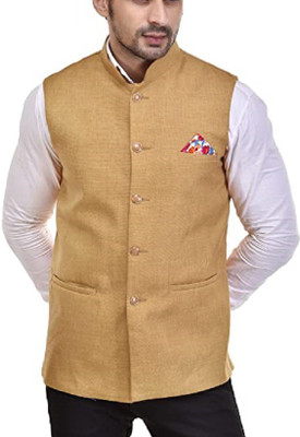 seetoo Self Design Men Waistcoat
