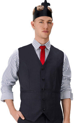 french crown Solid Men Waistcoat