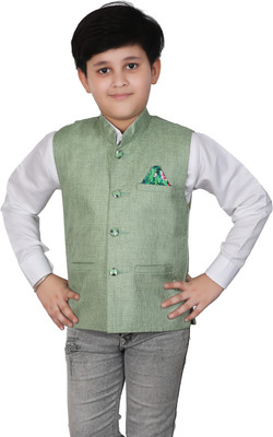 Qitty Solid Boys Waistcoat
