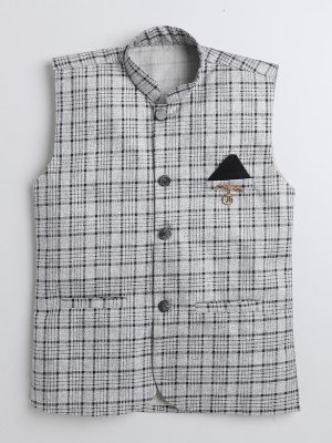 Fourfolds Checkered Boys Waistcoat