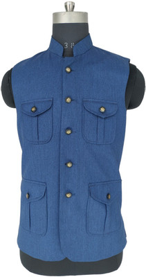 gargian master cut Sleeveless Solid Men Jacket