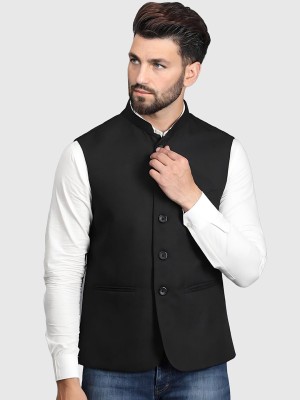 Pukhtoon Solid Men Waistcoat