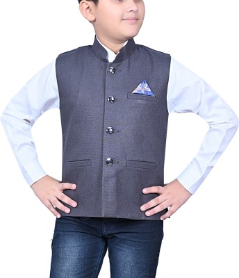 Qitty Solid Boys Waistcoat