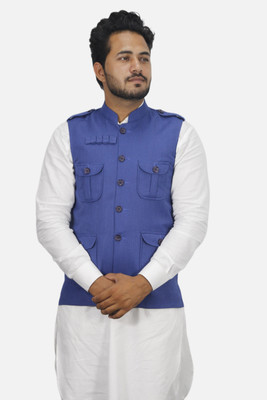 gargian master cut Self Design Men Waistcoat
