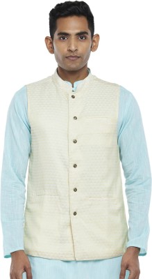 Indus Route by Pantaloons Self Design Men Waistcoat