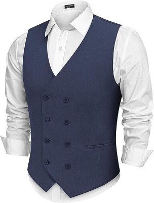 OORA Solid Men Waistcoat